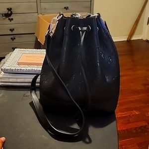 Large Black Glamaholic Bucket Bag